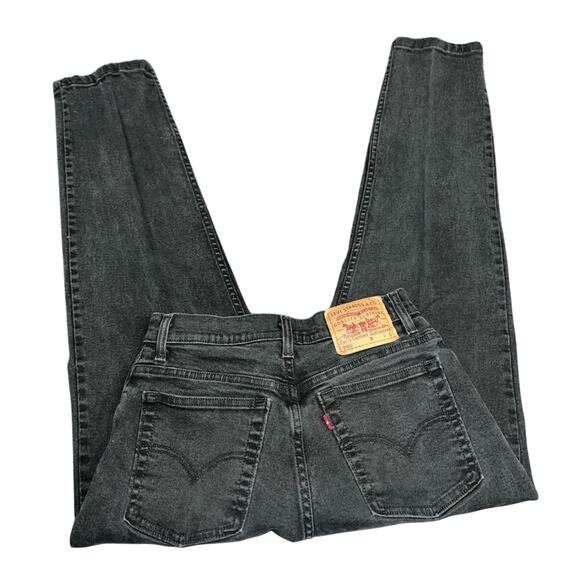 VINTAGE LEVI’S 550 BLACK RELAXED FIT TAPERED SZ 10 MISSES Y2K - Picture 2 of 8